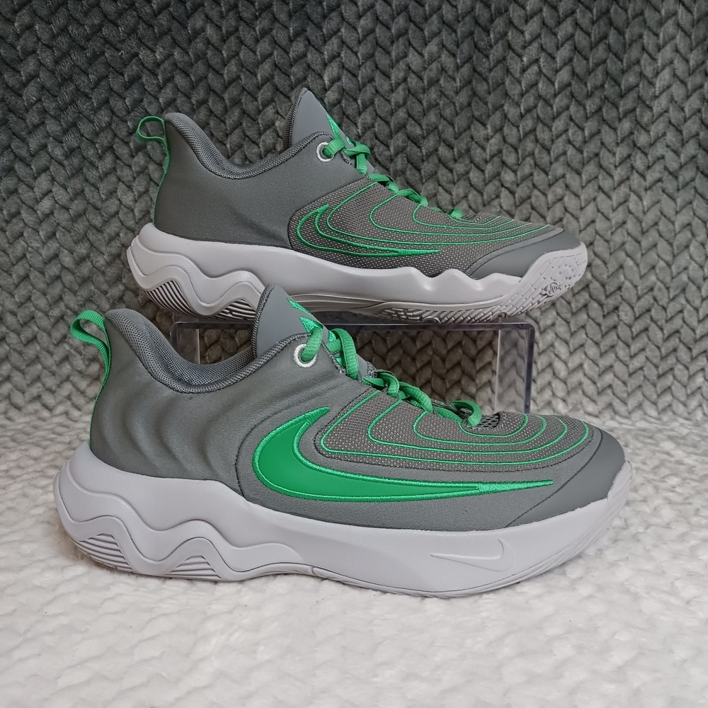 Nike Giannis Immortality 4 Smoke Grey Stadium Green GS Basketball Shoes Sz 5.5Y